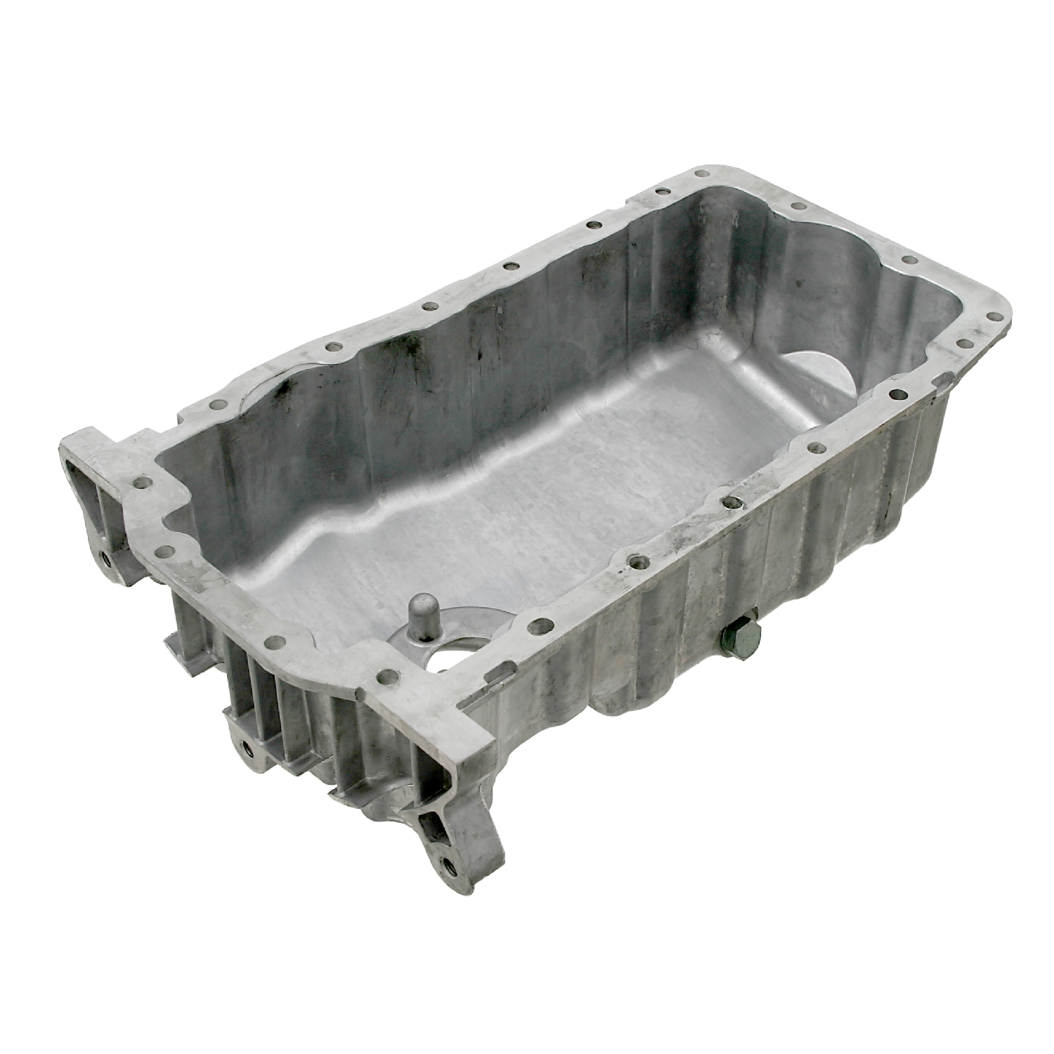 Oil Pan with bore for oil level sensor