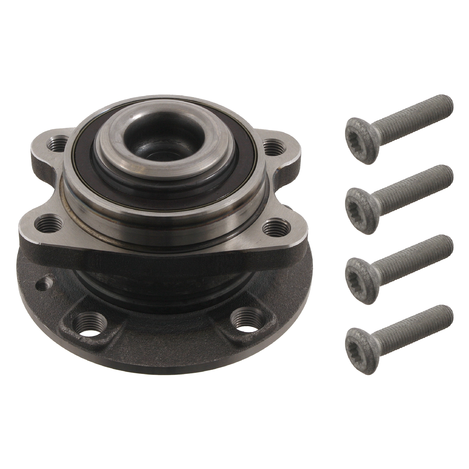 Wheel Bearing Kit with wheel hub, ABS sensor ring and fastening bolts