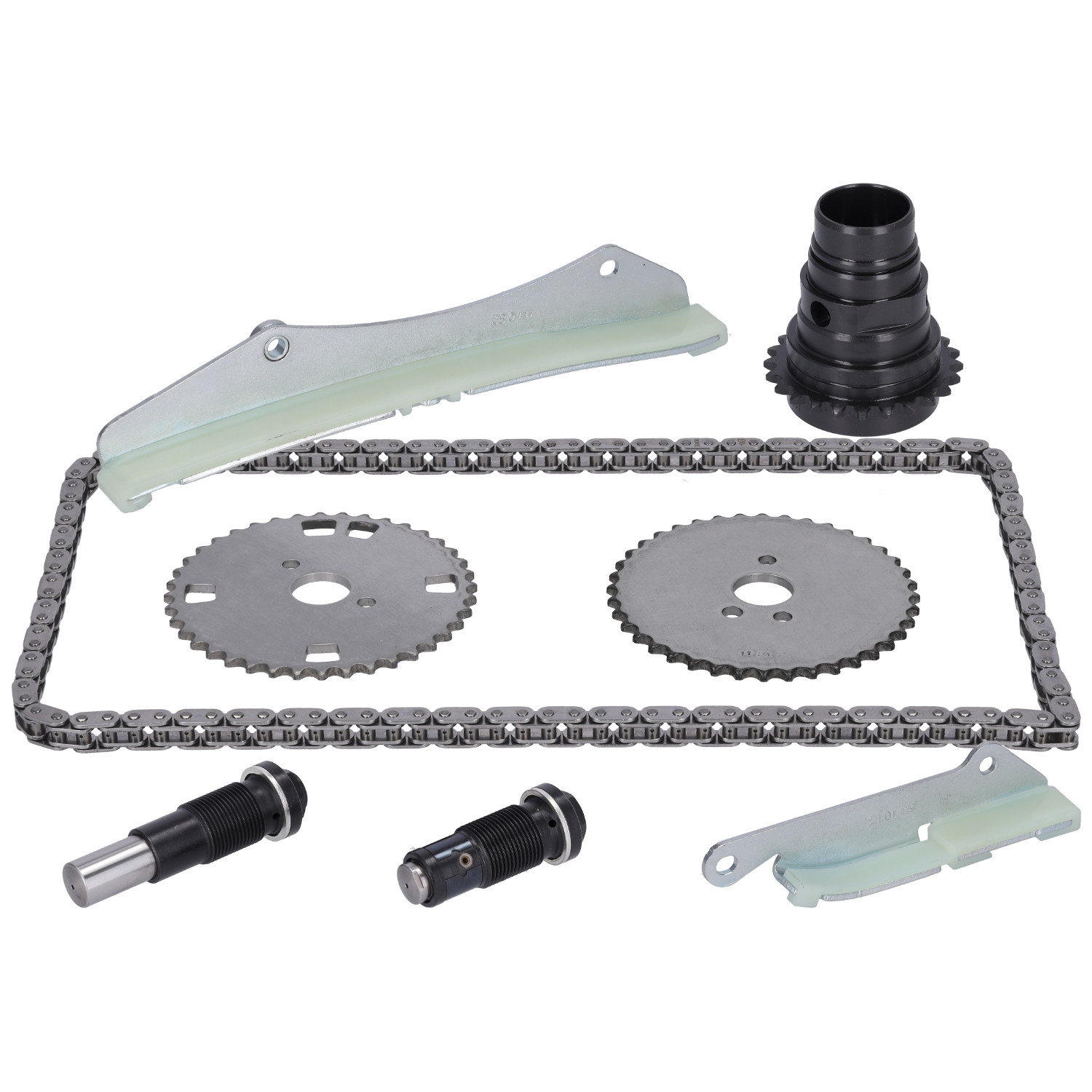 Timing Chain Kit for camshaft, with guide rails and chain tensioner