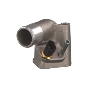 Thermostat with housing, seal and temperature sensor