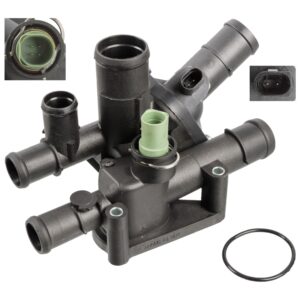 Thermostat with housing, seal and temperature sensor