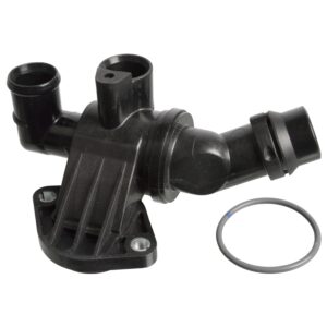 Thermostat with housing and seal ring