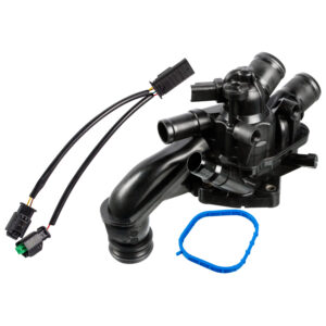 Thermostat with housing, gasket, temperature switch and connecting cable