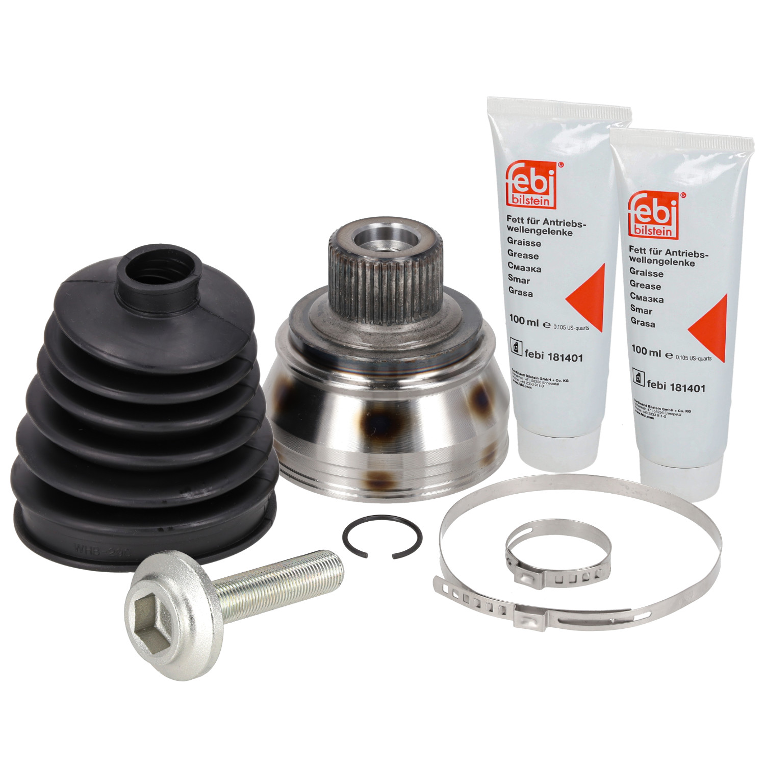 Drive Shaft Joint Kit with fastening clamps