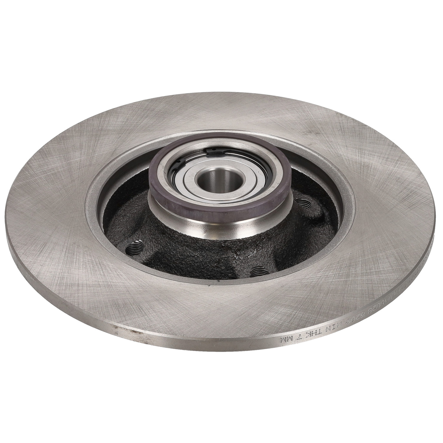 Brake Disc with wheel bearing, ABS sensor ring, axle nut and dust cap
