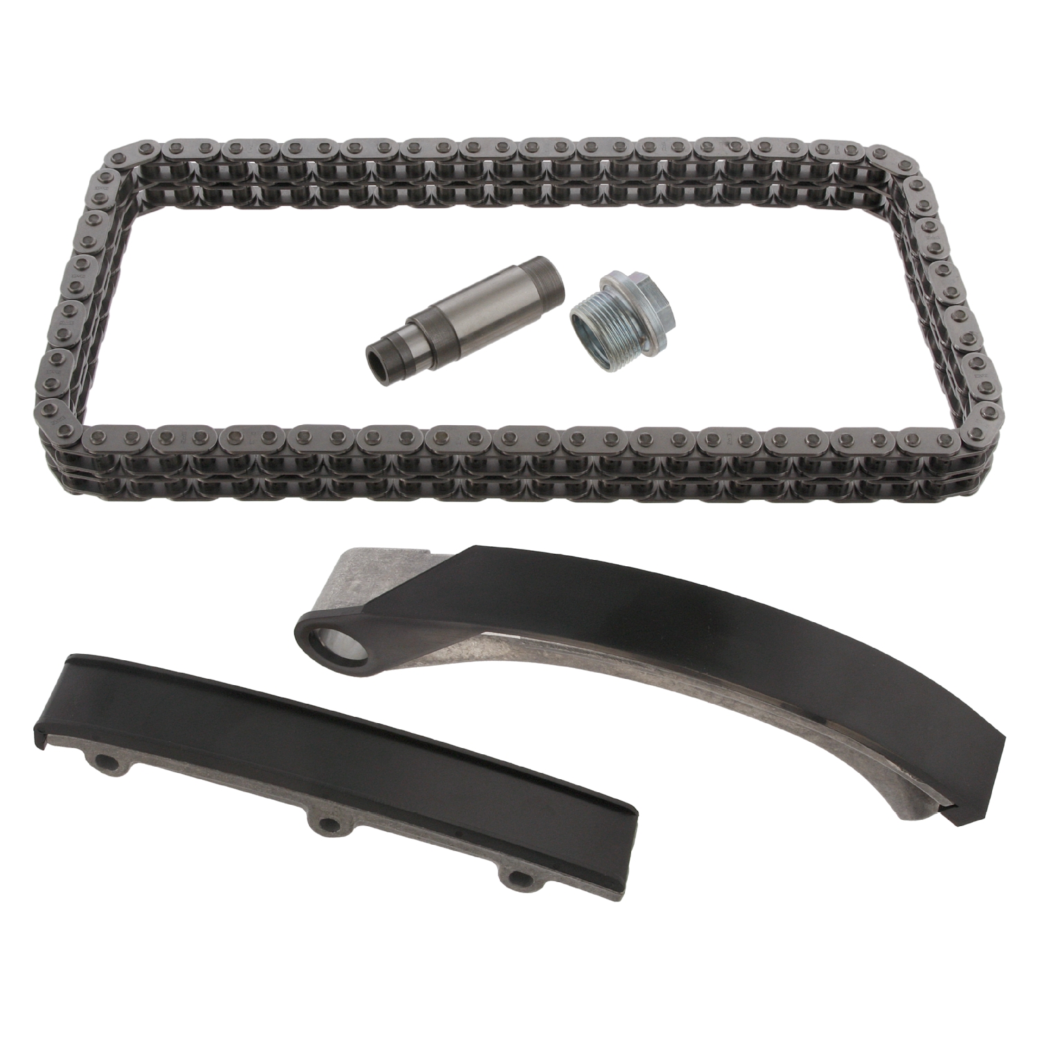 Timing Chain Kit for camshaft, with guide rails and chain tensioner