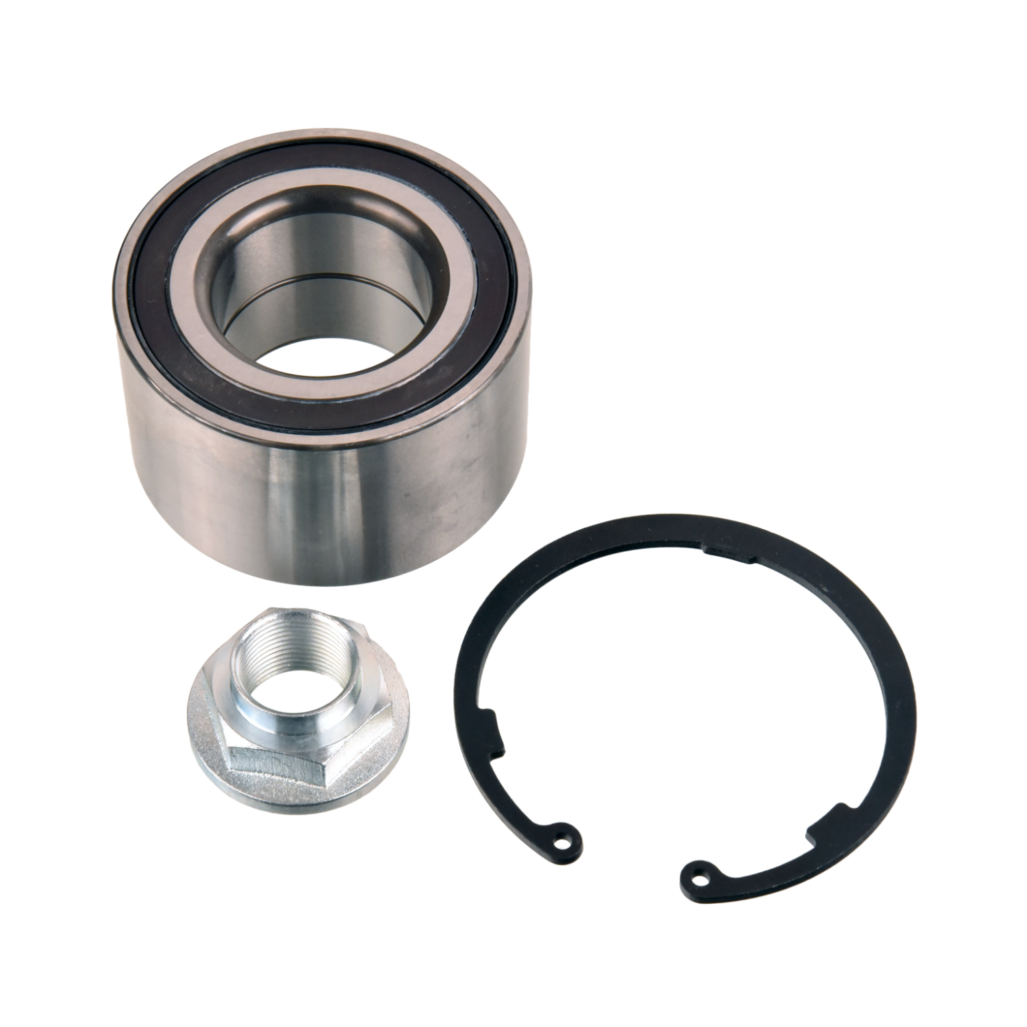 Wheel Bearing Kit with ABS sensor ring, axle nut and locking ring