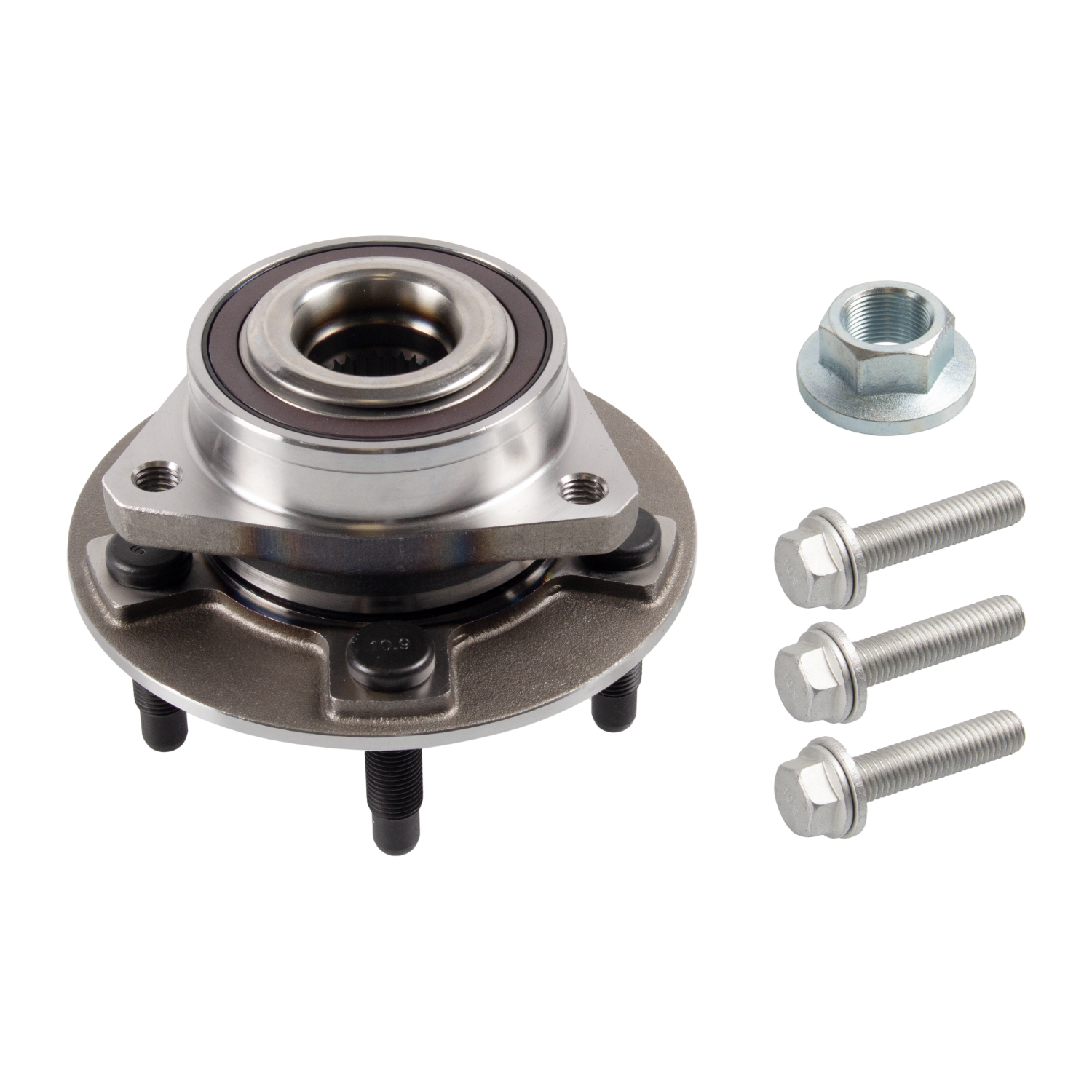 Wheel Bearing Kit with wheel hub, ABS sensor ring and additional parts