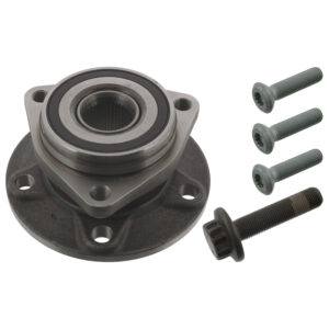 Wheel Bearing Kit with wheel hub, ABS sensor ring and fastening bolts