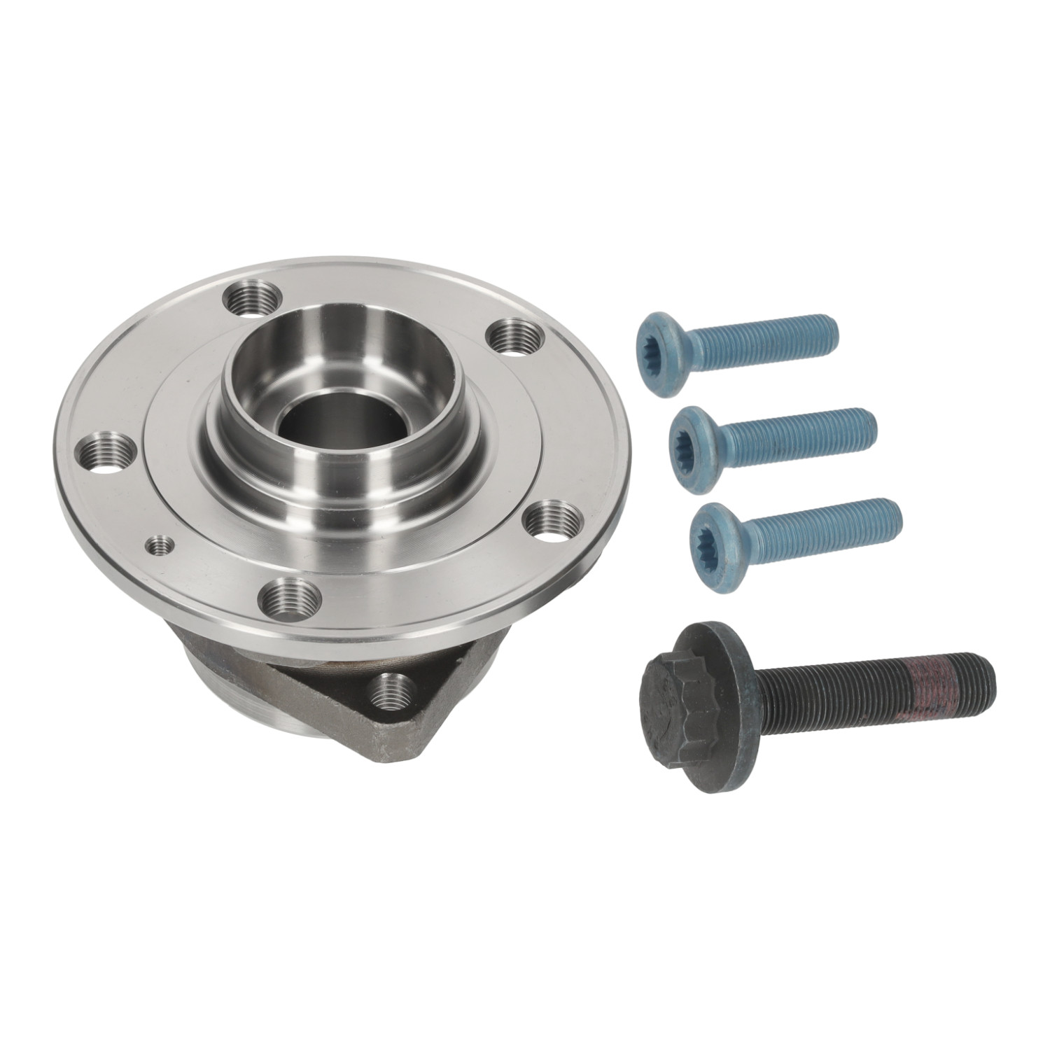 Wheel Bearing Kit with wheel hub, ABS sensor ring and fastening bolts