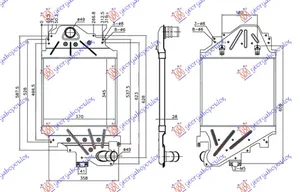 Hladnjak Interkulera 1.5 Dci Dizel (345x370x28) – Renault Clio II/Campus/Thalia 01-06