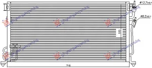 Hladnjak Klime 1.3/1.6 Benzin (713x353x16) – Mitsubishi Lancer 97-04