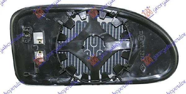 Staklo Retrovizora Sa Grejacem (Okruglo Kacenje) (Konveksno) – Ford Focus 98-04 (levi)