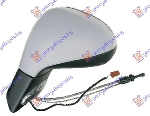 Retrovizor Mehanicki Sa Sajlom Pm (Migavac) (Asfericno Staklo) – Peugeot 207 06-14 (levi)