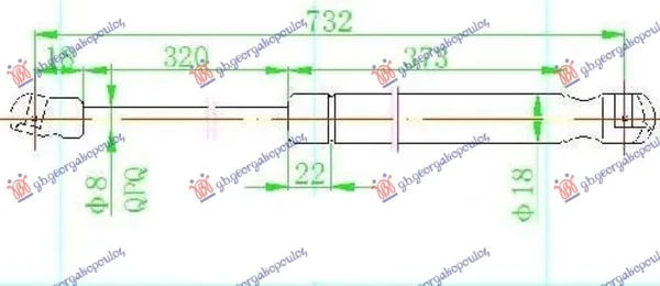 Amortizer Haube (732-350n) – Volkswagen Passat 05-11