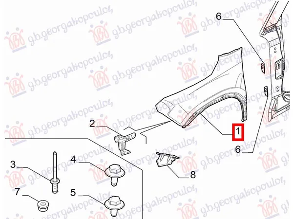 Blatobran (Originalni) – Alfa Romeo Junior 24- (desni)