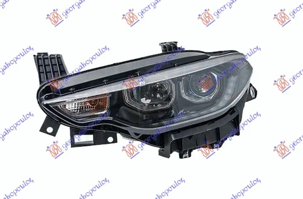 Far Elektricni Crni (H7/H7) Sa Led Dnevnim Svetlom (Marelli) – Fiat Tipo 16-21 (levi)