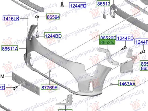 Nosac Prednjeg Branika Plasticni – Kia Picanto 24- (levi)