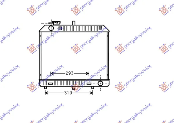 Hladnjak Motora 2.4 Dizel (41.5x49x27) (88-93) – Mercedes-Benz MB100 91-96
