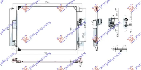 Hladnjak Klime 2.3 Dizel (702x488x12) (Nissens) – Mercedes-Benz X Class 17-