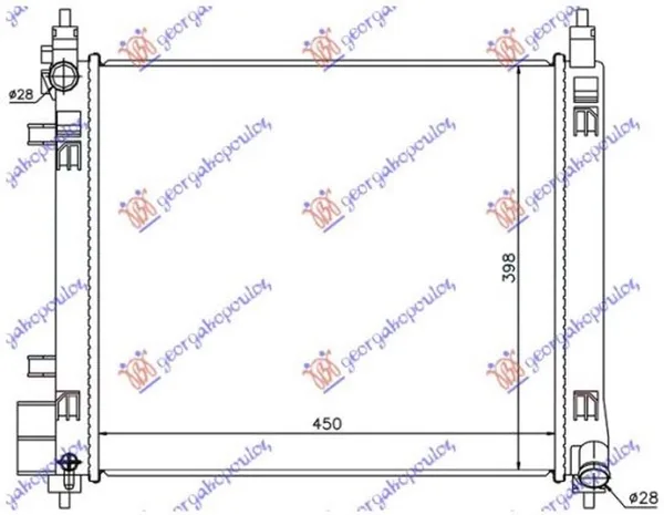 Hladnjak Motora 1.2 Dig (Hr12ddr) (Man/Auto) (450×400) (Koyo)