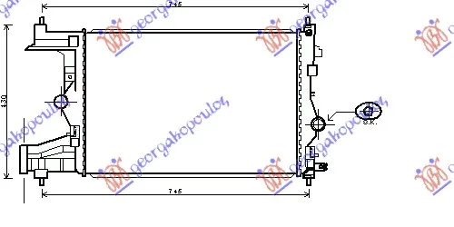 Hladnjak Motora 1.3/1.7 Dizel (580×395) (Nrf)