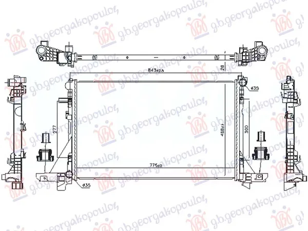Hladnjak Motora 2.3 Dizel (Man) (Cevi Dijagonalno) (773×478) – Renault Master/Mascott 15-19