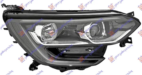Far Elektricni (H7/H7) Crni Sa Led Dnevnim Svetlom (Valeo) – Renault Megane SDN 16- (desni)