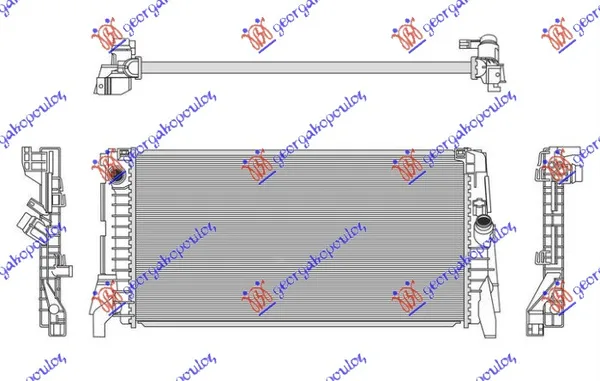 Hladnjak Motora 1.5/2.0 (S) Benzin (Man/Auto) (680×355) (Nrf)