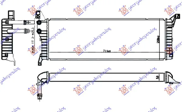 Hladnjak Motora Dodatni 2.0 Tdi (110/150kw) Dizel (715x245x50) (Nrf) – Volkswagen Transporter 2015-2019 (T6) 15-19